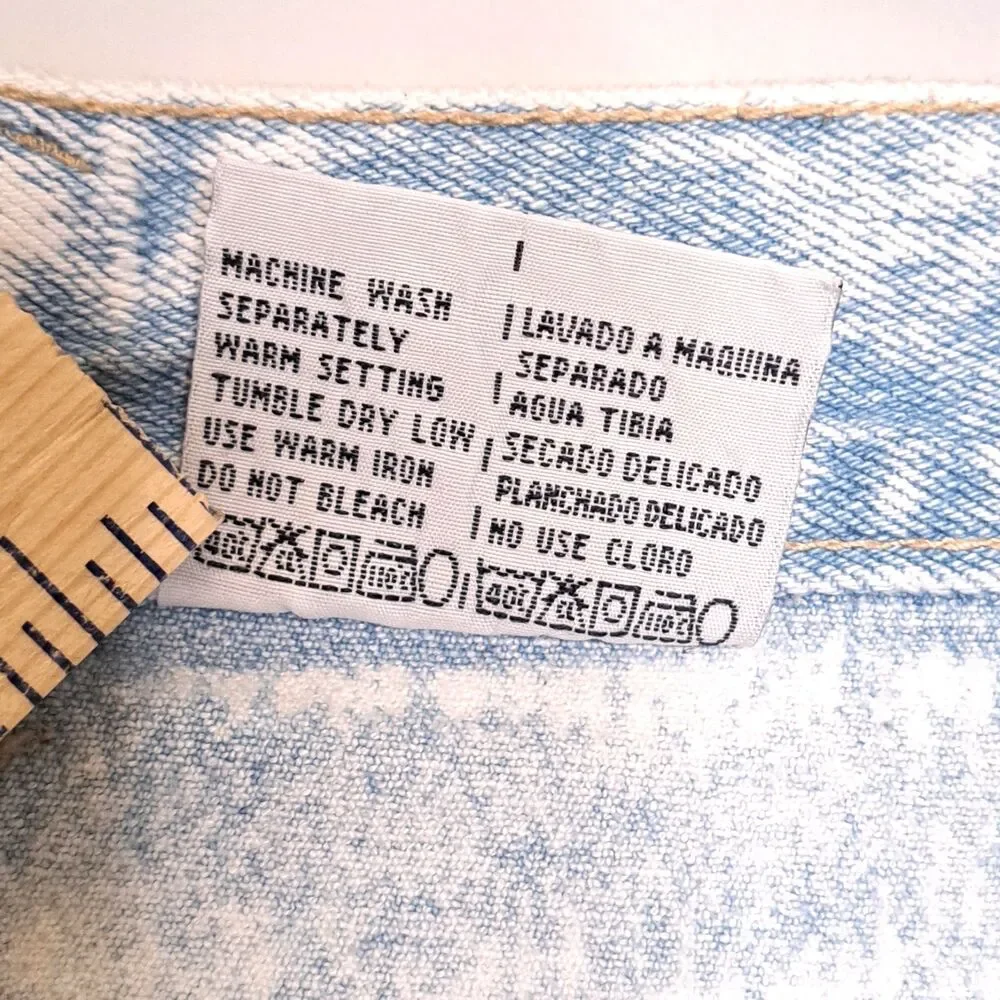 Vintage 90s Anti-Basic X Daily Jeans Size 9/10 Acid Wash Distressed High Rise - Picture 16 of 16